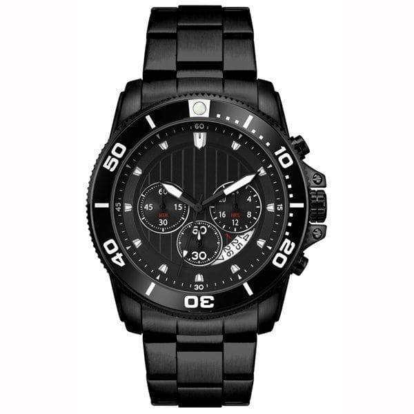 MS-855KMR1-02BK MS855 Black Stainless Steel Chronograph Watch