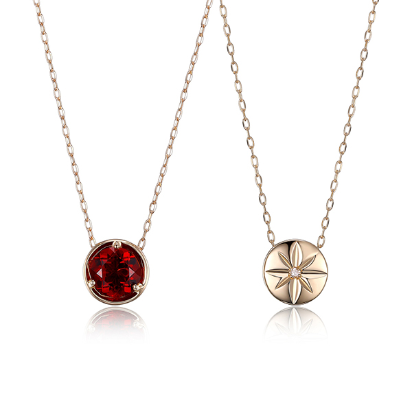 Celebration Gems January Birthstone Necklace - Red