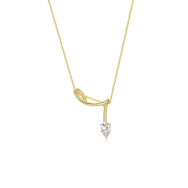 Diamondlite Cubic Zirconia Pear "Serenade" Necklace - Gold
