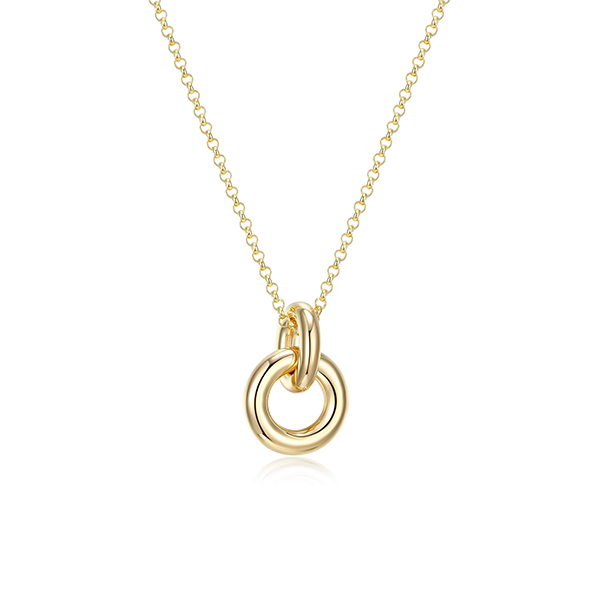 N30LBT6-Y "Simpatico" Interlocked Circle Link Necklace