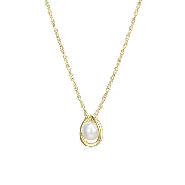 N30LBV3-Y "Luna" Sterling Silver White Pearl Necklace