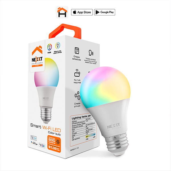 NHB-C110 Smart Home Indoor Wifi RGB & White LED Light Bulb 100V