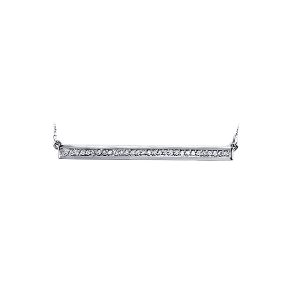 Diamond Necklace in 10K (0.15 CT. T.W.) - Silver
