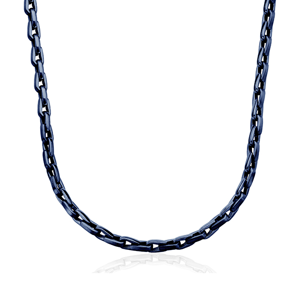 CJ Steelx 5.5mm Matte and High Polished Link Chain - Dark Blue