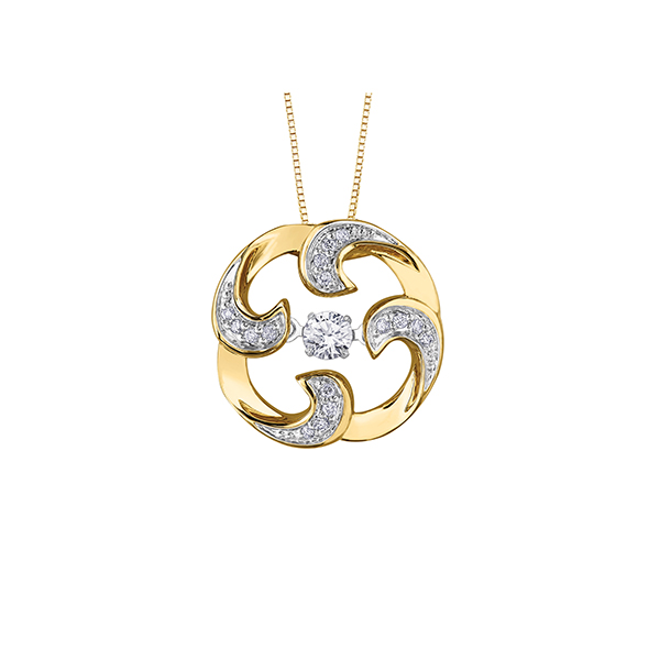 Diamond Pendant in 10K White Gold (0.028-0.09 CT. T.W.) - Gold