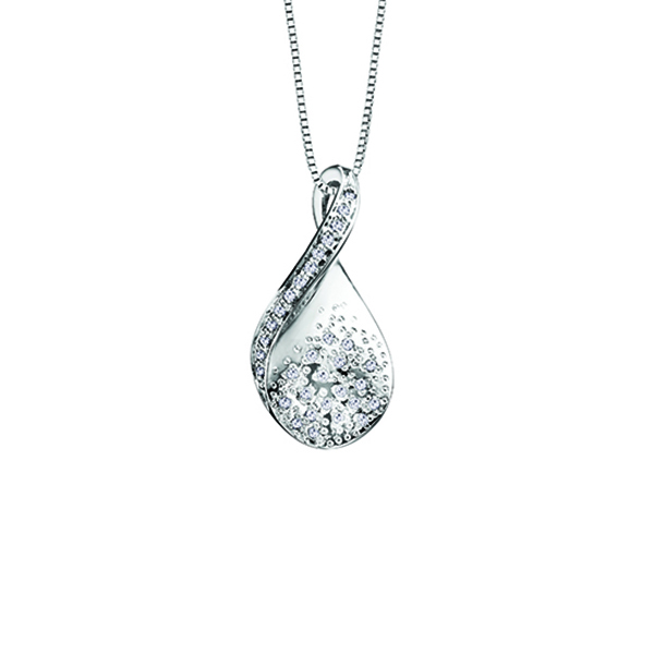Diamond Pendant in 10K (0.18 CT. T.W.) - Silver