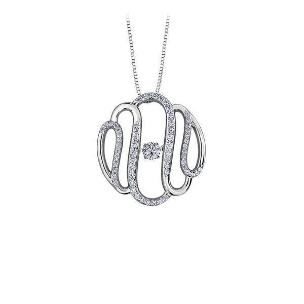 Diamond Pendant in 10K White Gold (0.011-0.12 CT. T.W.) - Silver