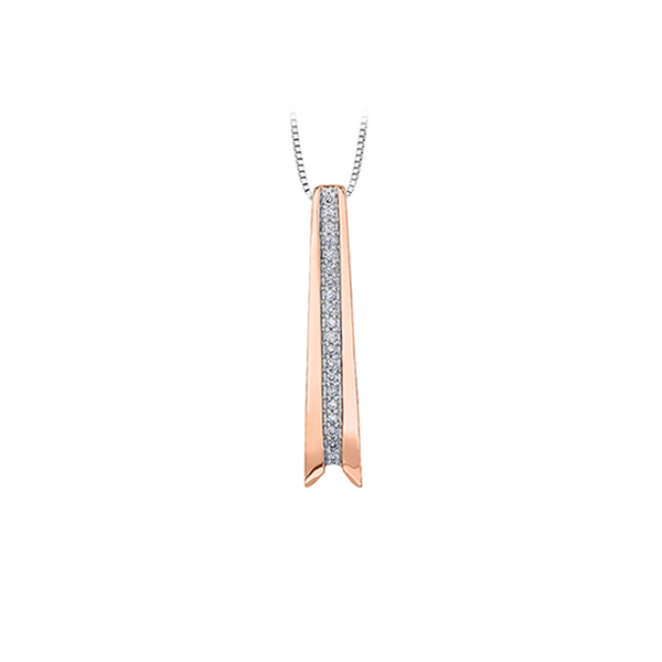 Diamond Pendant in 10K (0.13 CT. T.W.) - Rose
