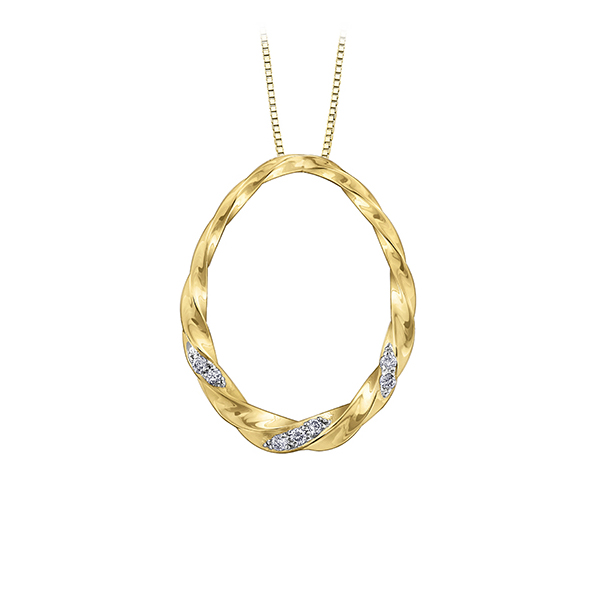 Diamond Pendant in 10K (0.018 and 0.022 CT. T.W.) - Gold