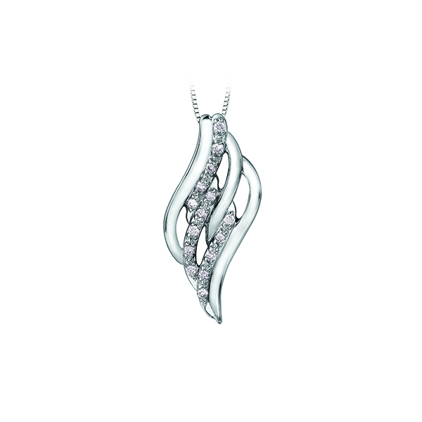 Diamond Pendant in 10K (0.12 CT. T.W.) - Silver