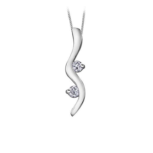 Diamond Pendant in 10K (0.16 CT. T.W.) - Silver