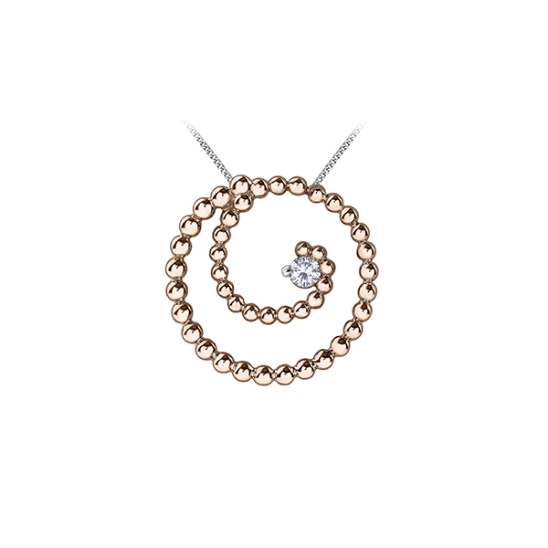Diamond Pendant in 10K (0.08 CT. T.W.) - Rose