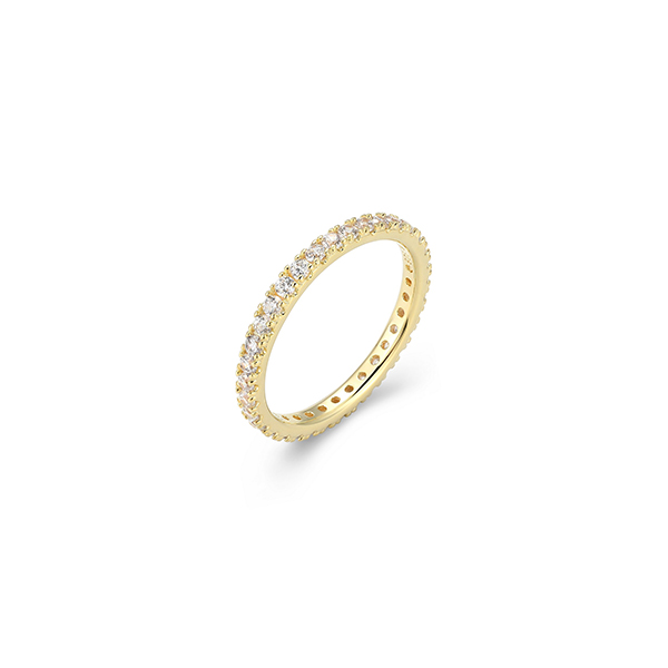 Goddess Diamondlite Cubic Zirconia Stackable Band Ring - Gold - Size 5