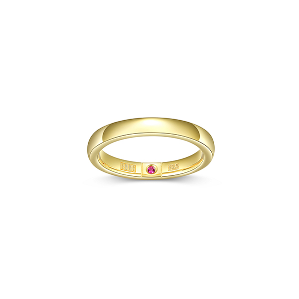 R34LAG7-Y-6 "Simpatico" 3mm Square Ring - Gold - Size 6