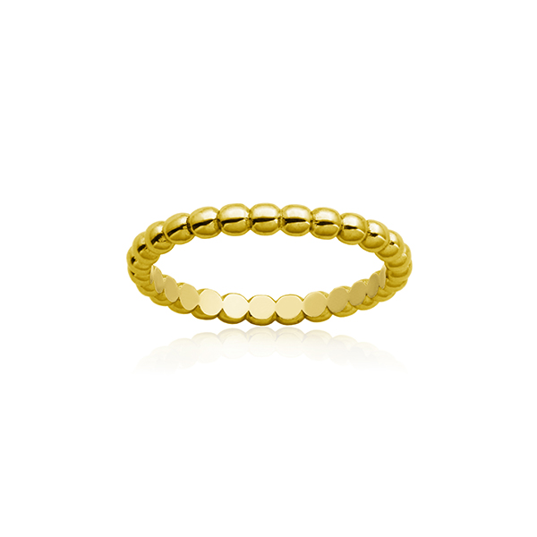 CJ Steelx Bead Ring - Gold - Size 6