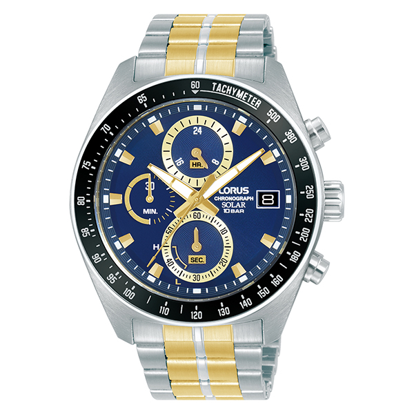 RZ621A Two-Tone Solar Men Chronograph Watch