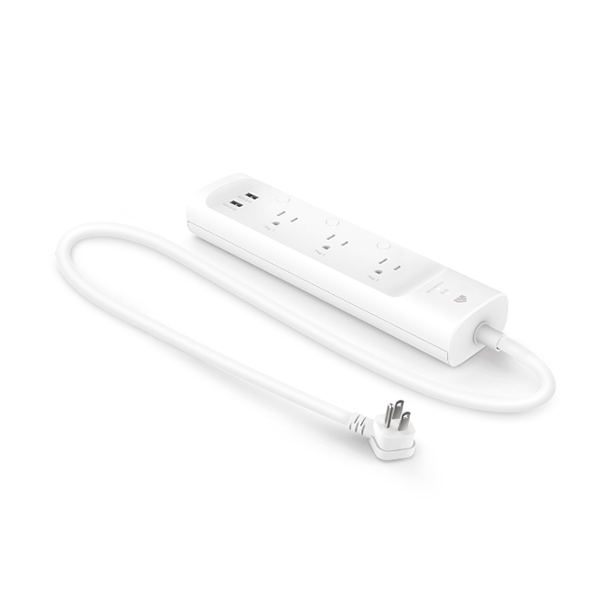 Kasa Smart Wi-Fi Power Strip, 3-Outlets. 3 Smart Outlets + 2 USB Ports