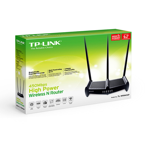 WR941HP-Black 450Mbps High Power Wireless N Router