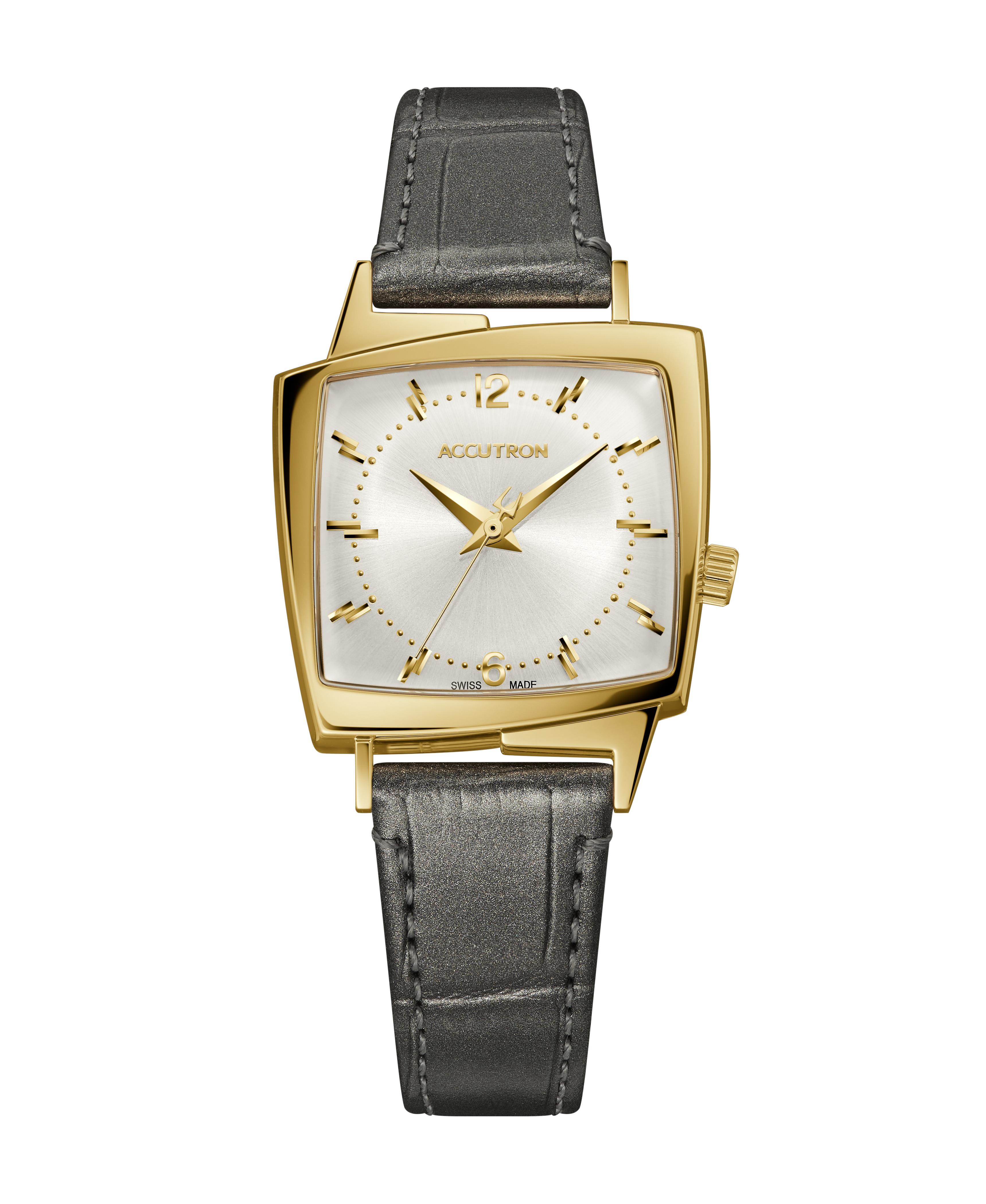Unisex Legacy Gray Leather strap watch with silver white dial