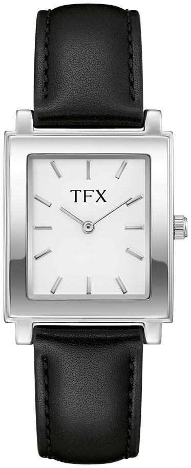 Men's Leather Strap bracelet watch with White dial