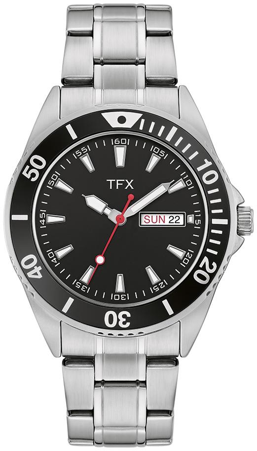 Men's Stainless Steel bracelet watch with Black dial