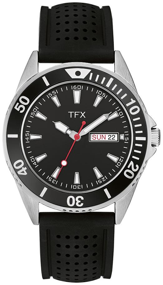 Men's Black Rubber strap watch with Black dial