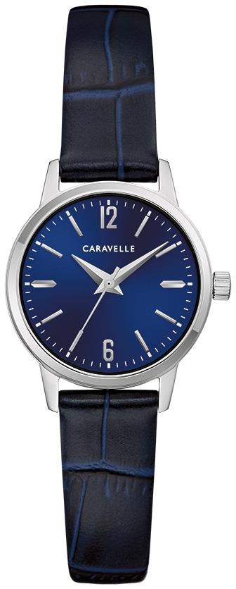 Ladies' Classic Dress Leather Strap watch, Blue dial
