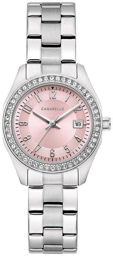 Ladies' Dress Sport Stainless Steel Bracelet watch, Pink dial