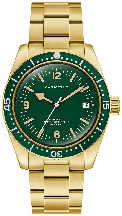 Men's Vintage Sport Stainless Steel Bracelet watch, Green dial