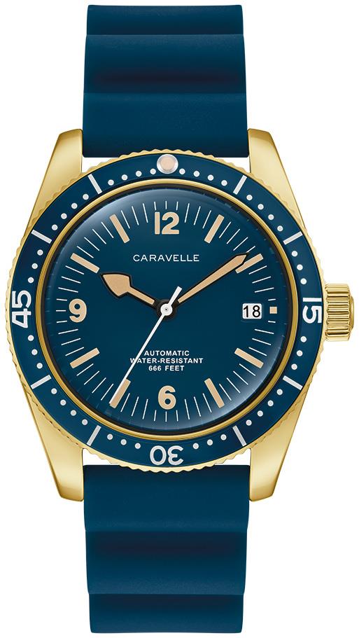 Men's Vintage Sport Stainless Steel Rubber watch, Blue dial