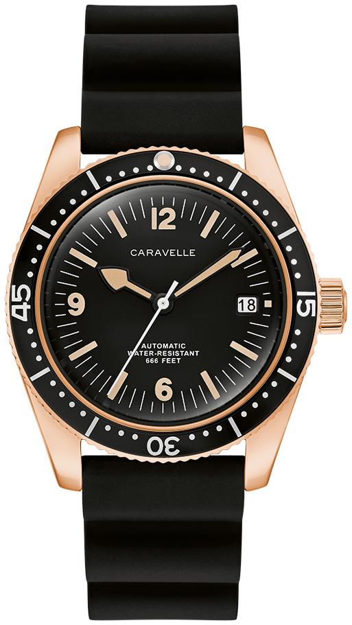 Men's Vintage Sport Stainless Steel Rubber watch, Black dial