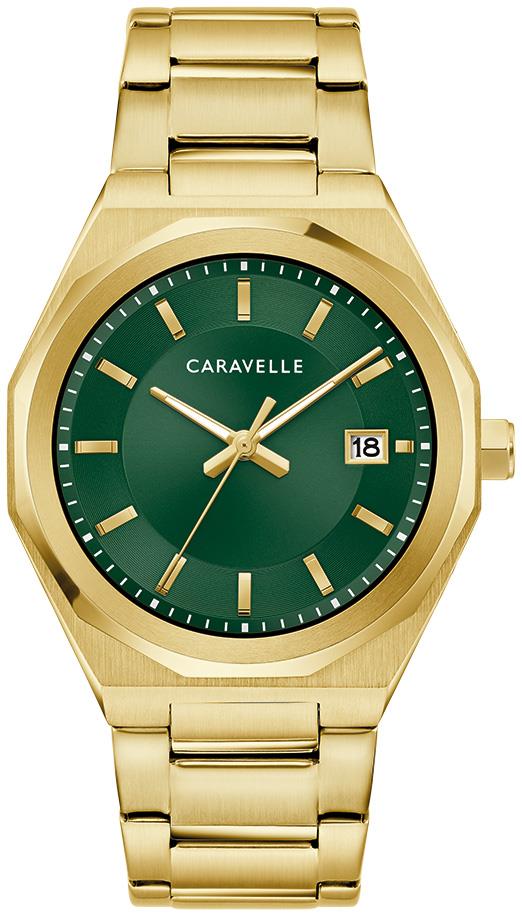 Men's Classic Dress Stainless Steel Bracelet watch, Green dial