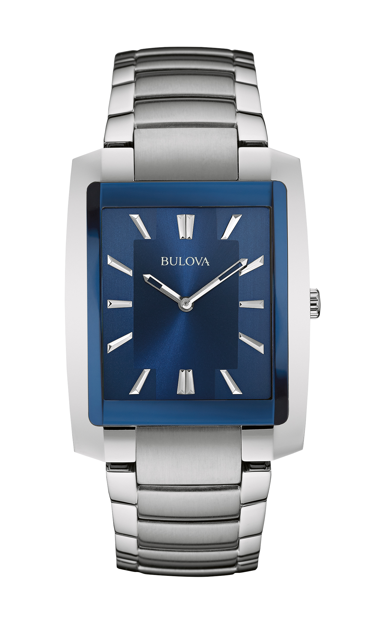 Men's Stainless Steel Bracelet Watch, Blue Dial
