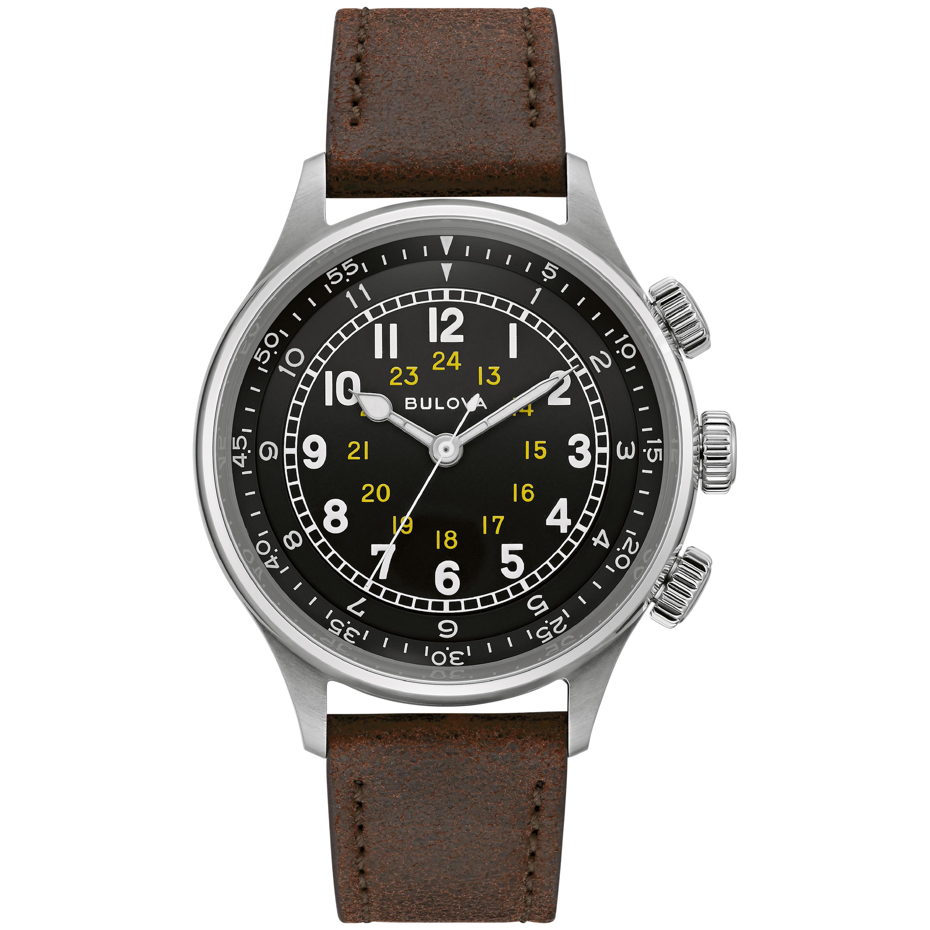Men's A-15 Pilot Watch with Brown Leather Strap