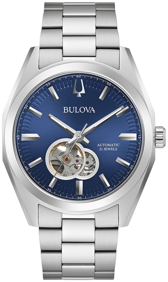 Men's Classic Surveyor Automatic Stainless Steel Bracelet watch, Blue dial
