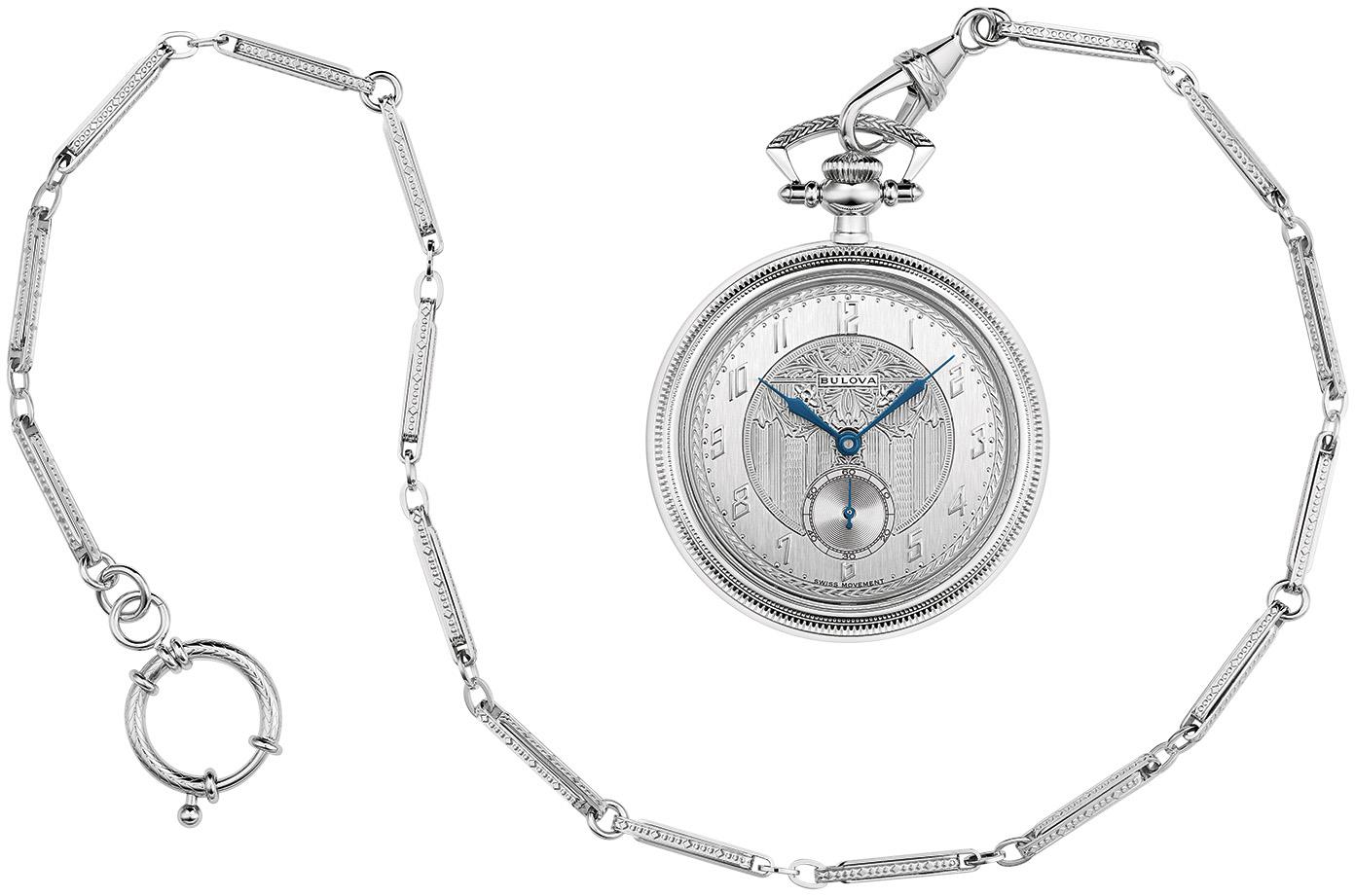 Men's Pocket Watch  Chain watch, Silver-Tone dial