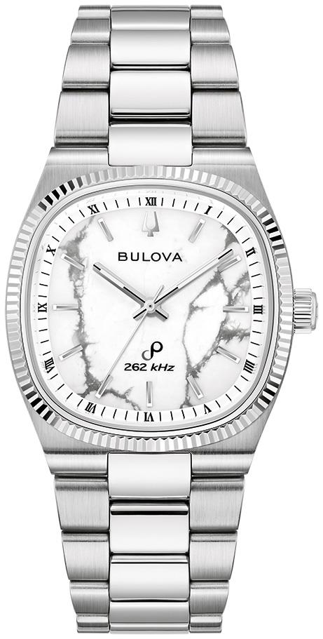 Men's Super Seville Stainless Steel Bracelet watch, White Magnesite Dial