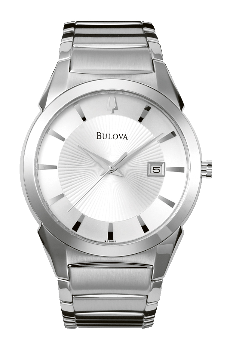 Men's Stainless Steel Bracelet Watch, Silver Dial