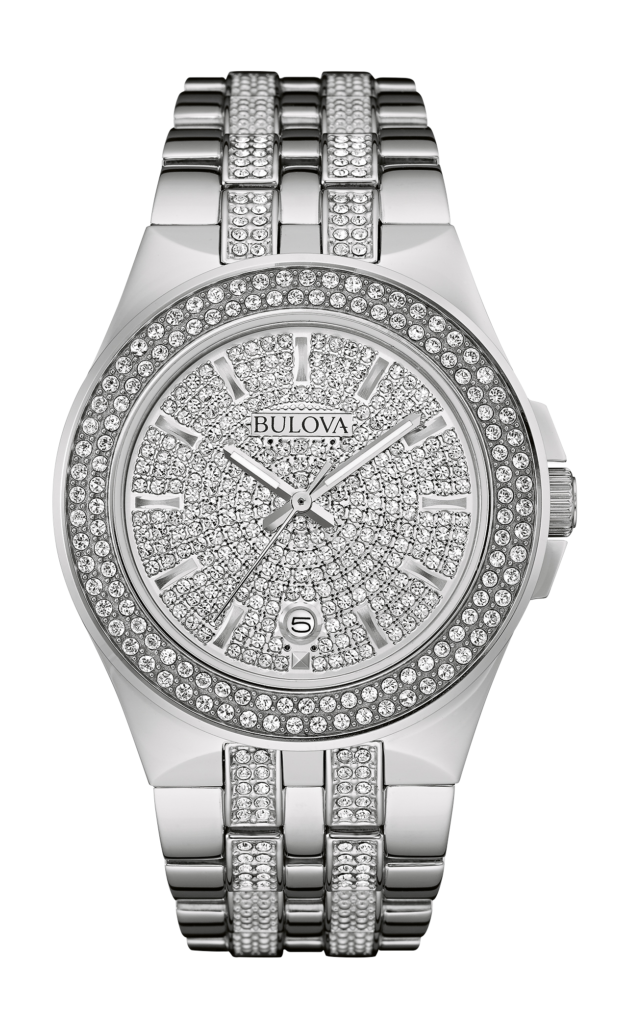 Men's Crystal Bracelet Watch