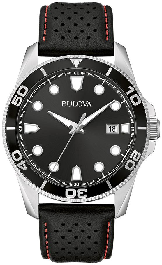 Men's Corporate Collection,  Leather Strap watch, Black dial