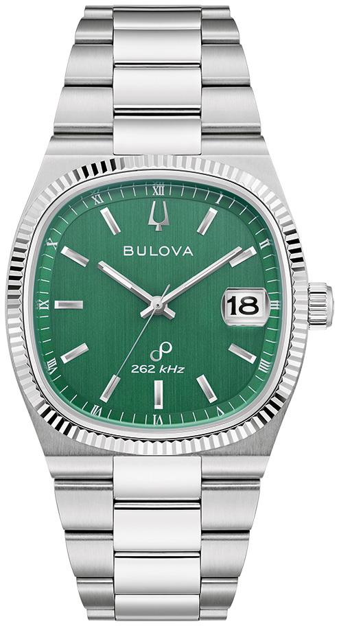 Men's Super Seville Stainless Steel Bracelet watch, Green dial