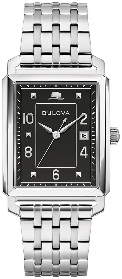Men's Frank Sinatra Stainless Steel Bracelet watch, Black MOP dial