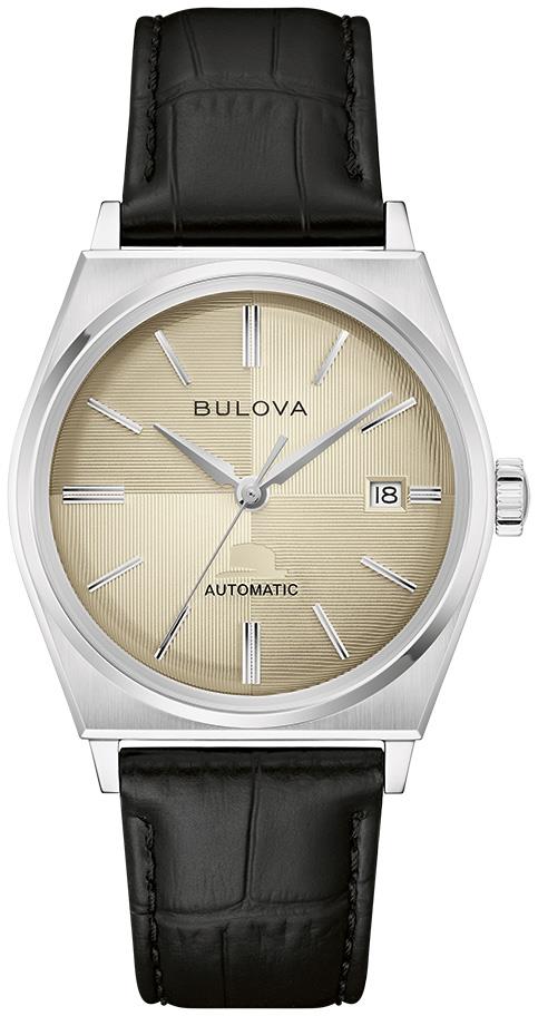 Men's Frank Sinatra Leather Strap watch, Beige dial