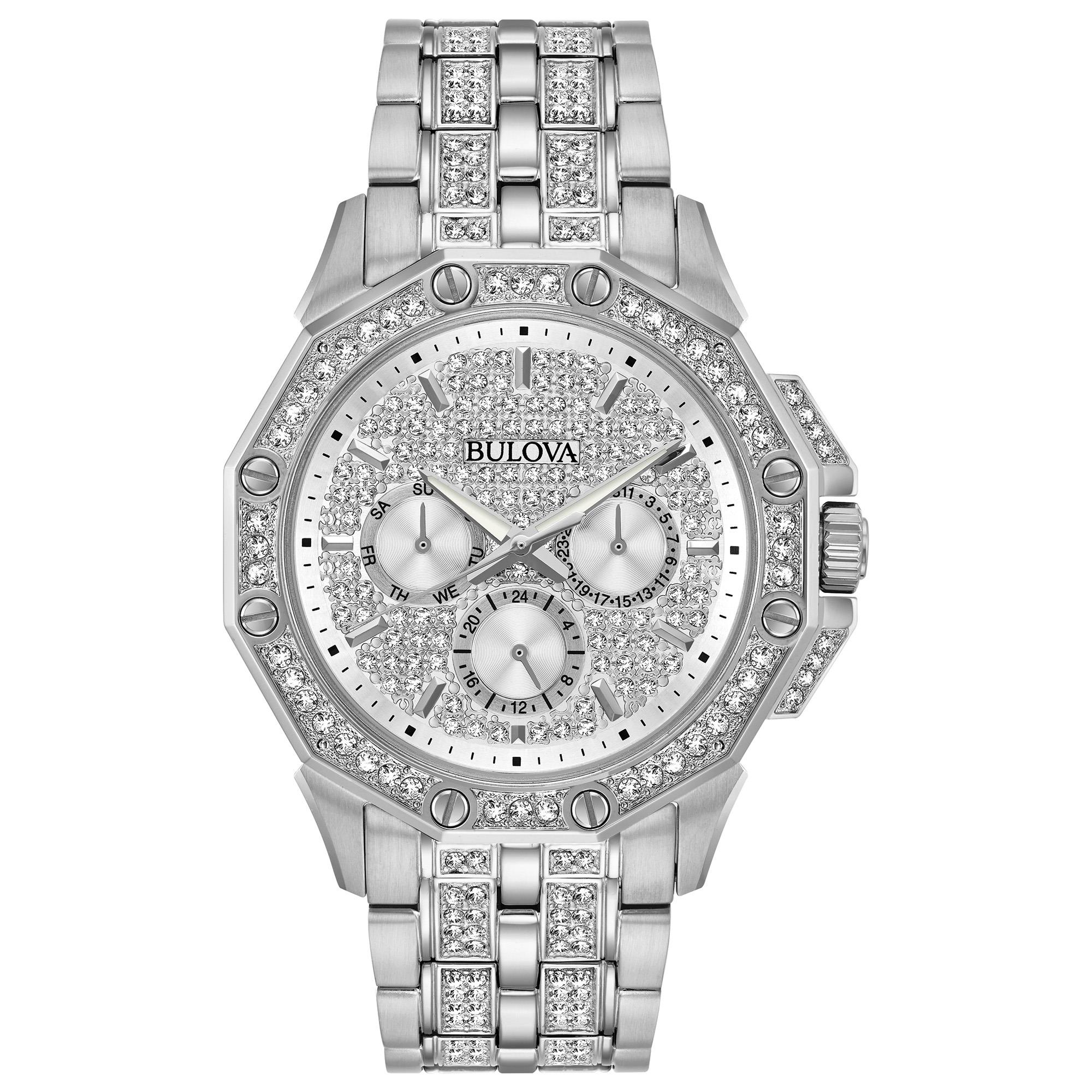 Men's Octava Silver Crystal Bracelet Watch