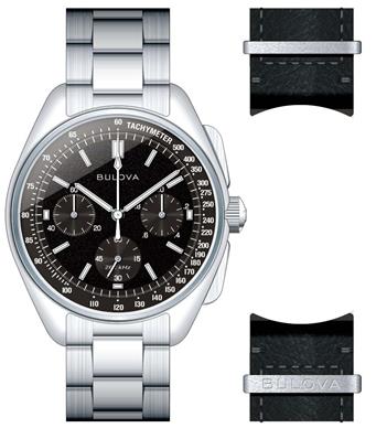 Men's Archive Lunar Pilot Stainless Steel Bracelet, Black dial