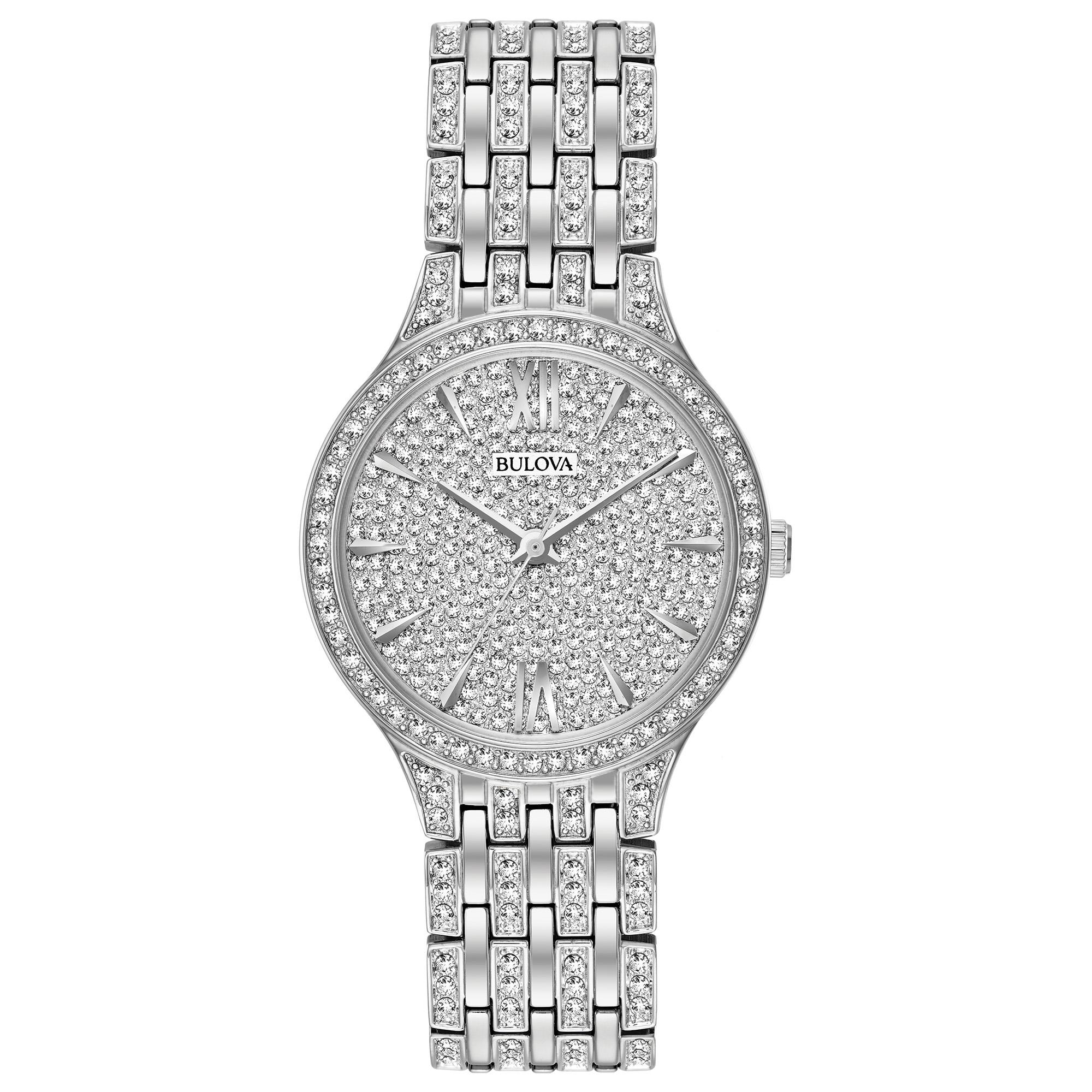 Ladies Crystal Collection Fully Paved Swarovski Watch Crystal Dial