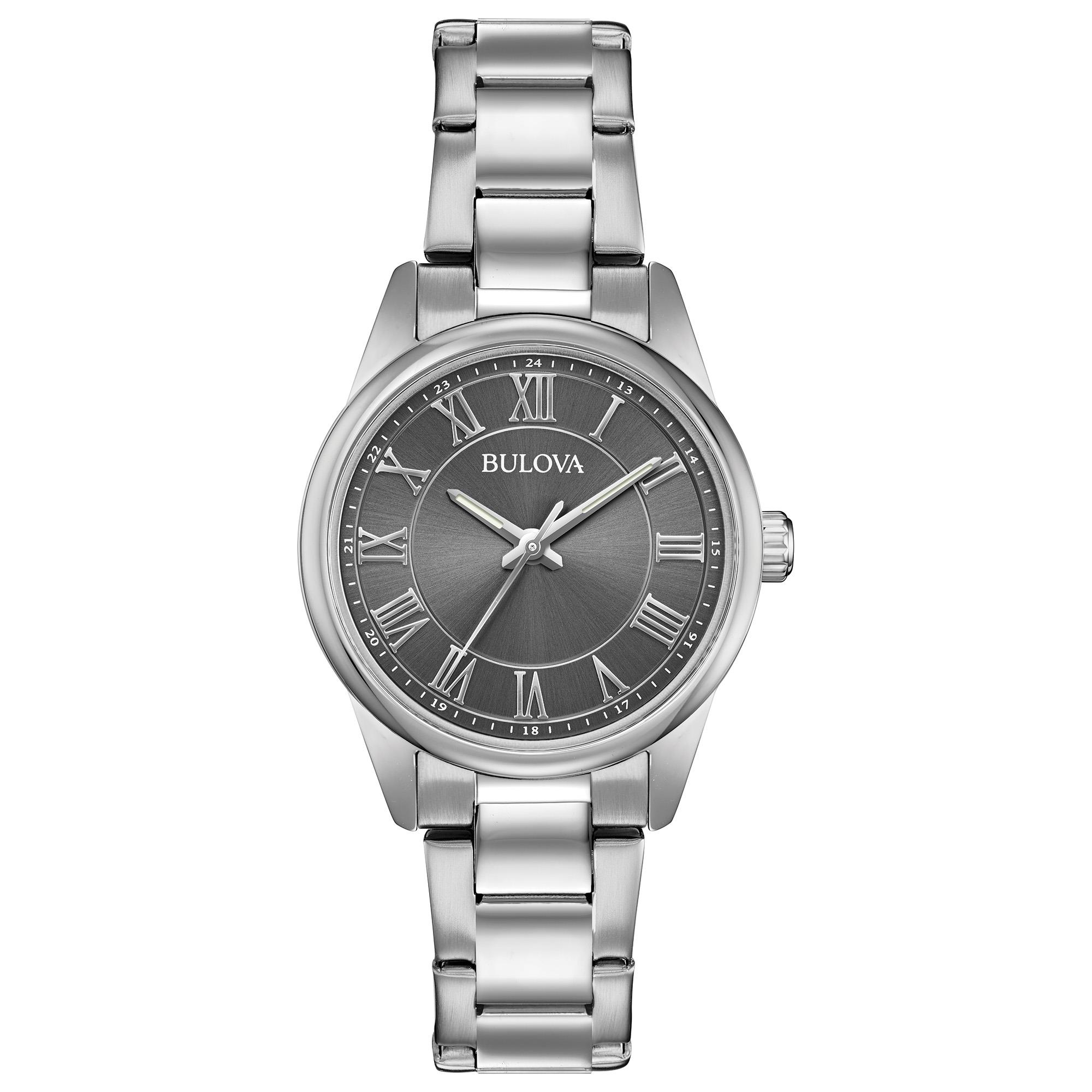 Ladies' Corporate Collection, Silver-tone Bracelet Watch with Grey Dial