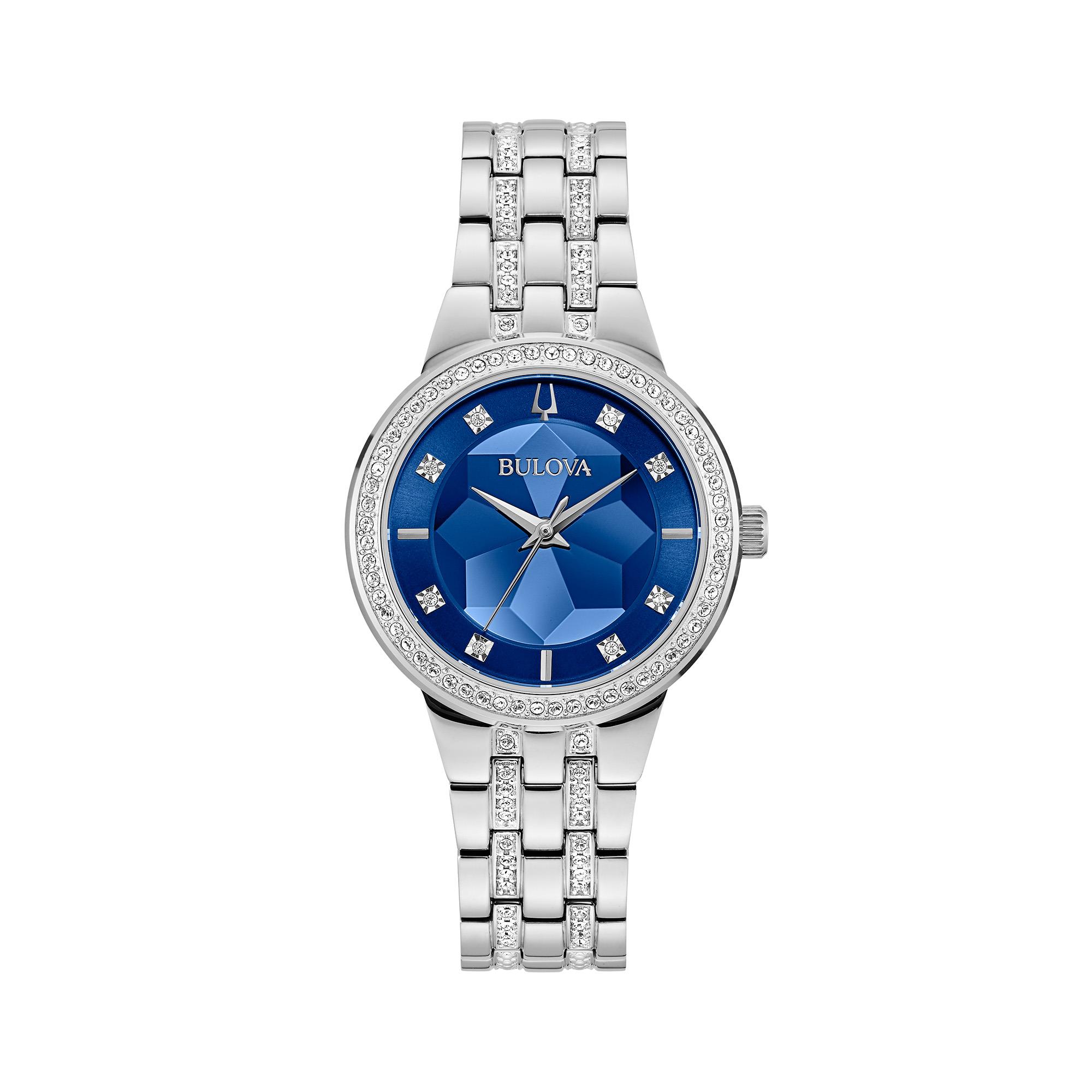 Ladies Phantom Swarovski Crystal Paved Watch Blue Dial