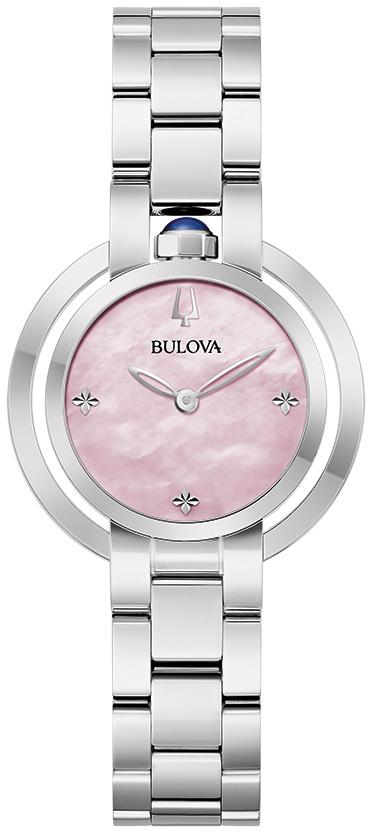 Ladies' Rubaiyat Stainless Steel Bracelet watch, Pink MOP dial