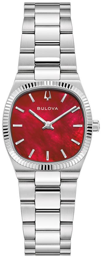 Ladies' Super Seville Stainless Steel Bracelet watch, Red MOP dial
